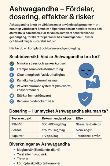 ashwagandha, fördelar, dosering, stress, sömn