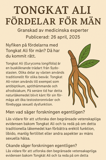 tongkat ali fördelar