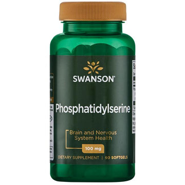 Phosphatidylserine, Fosfatidylserin, 100 mg – 90 kapslar Swanson