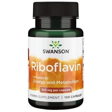 Riboflavin Vitamin B-2, 100mg - 100 caps Swanson