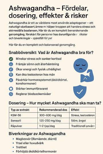 ashwagandha, fördelar, dosering, stress, sömn