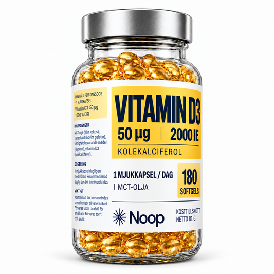 Noop Vitamin D3 50 µg (2000 IE) – 180 mjukkapslar