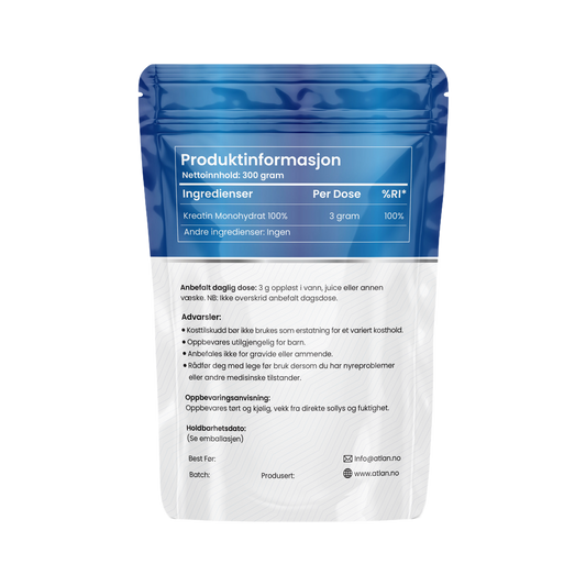 Kreatin Monohydrat 99,98% Rent 300 g Atlan