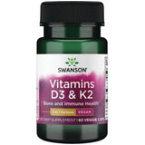 Vitamin D3 & K2 - 60 kapsler Swanson