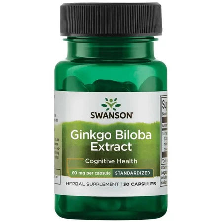 Swanson Ginkgo Biloba Extract 60 Milligrams 30 Capsules