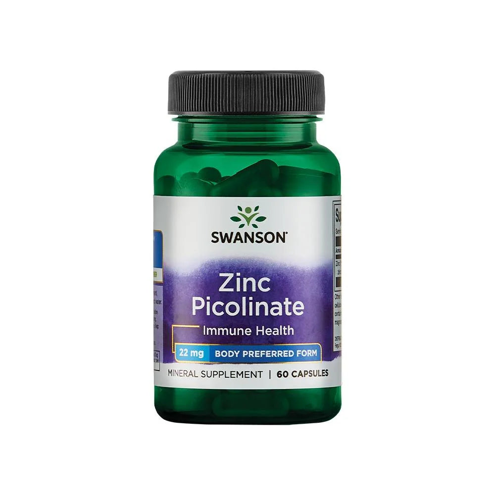 Zinc Picolinate Body Preferred Form, 22mg, 60 kapslar Swanson